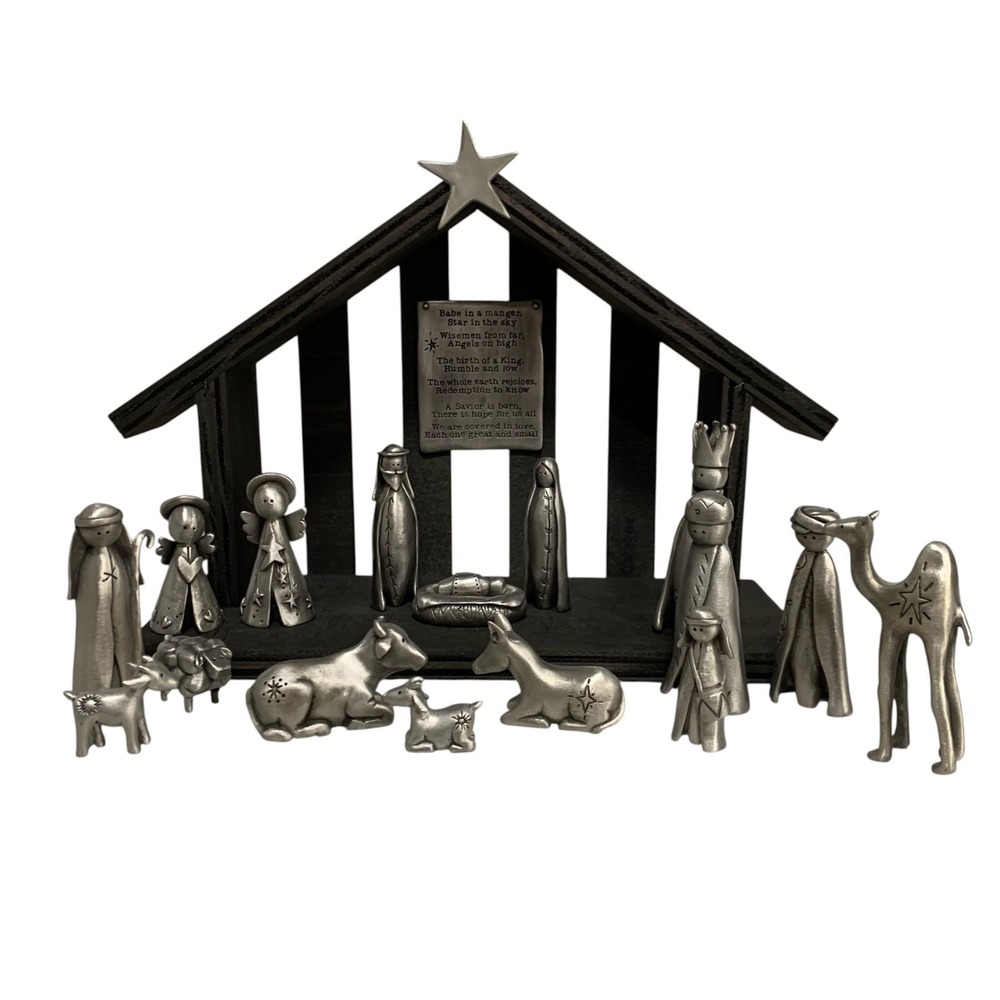 Lisa Leonard Nativity Collection – Core Set + 4 Add-Ons – 18 Piece Rare Display